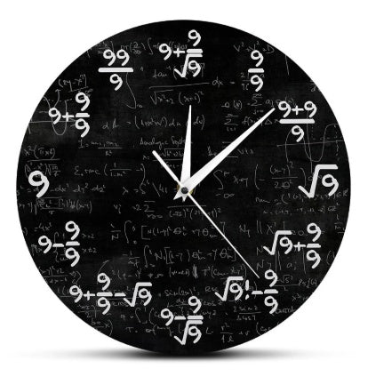 Retro Math Wall Clock | Silent Sweep