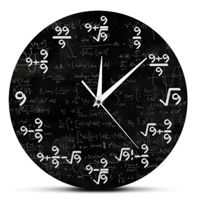 Retro Math Wall Clock | Silent Sweep