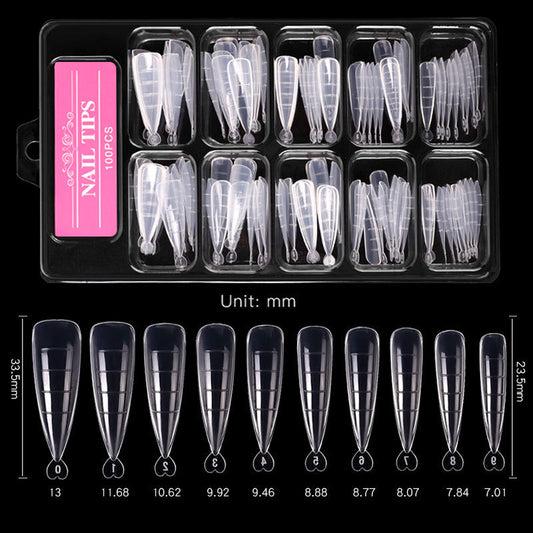 Ultra-Thin C-Arc Nail Extension Forms – 100 Pieces