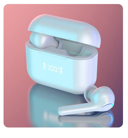 Touch Control Wireless Earbuds — Bluetooth 5.0 Semi In-Ear with Digital Display Charging Case