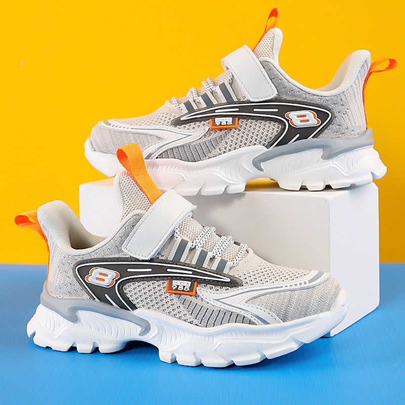 Children's Mesh Grid Running Trainers | Lightweight Breathable Kids Shoes EU 28-39