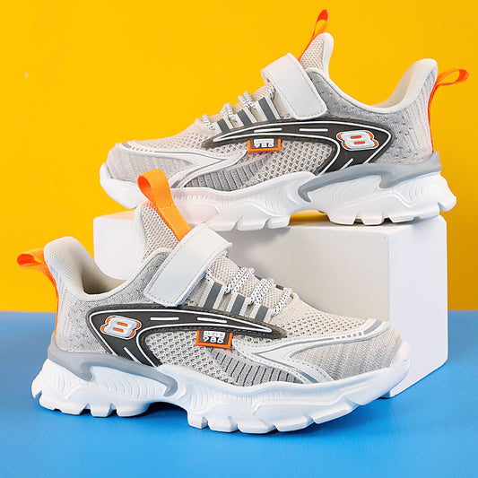 Children's Mesh Grid Running Trainers | Lightweight Breathable Kids Shoes EU 28-39