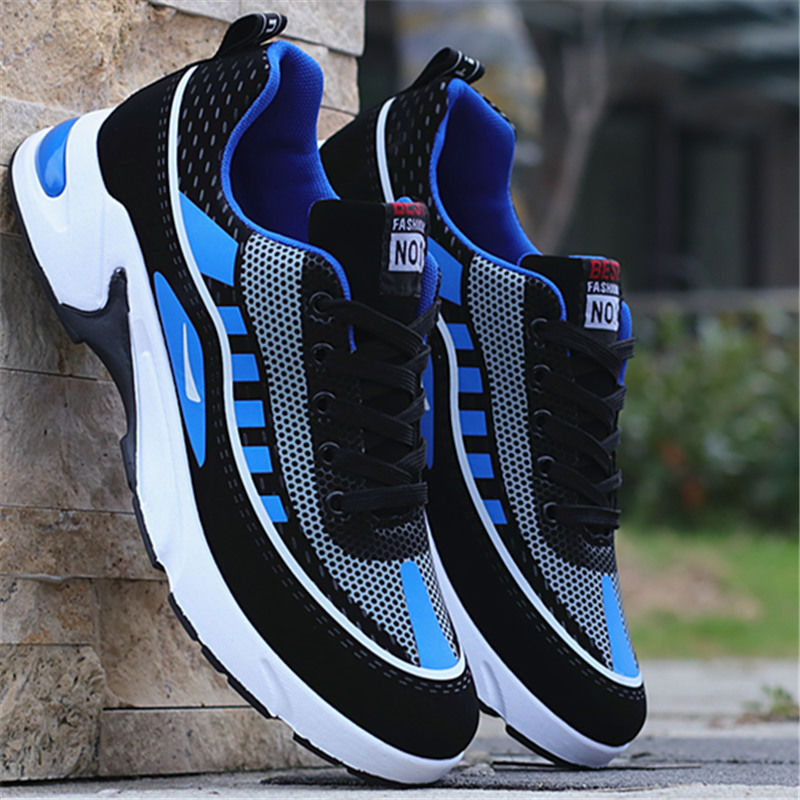Men's Breathable Lace-Up Sports Trainers – Casual Running Shoes