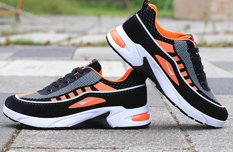 Men's Breathable Lace-Up Sports Trainers – Casual Running Shoes