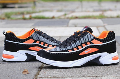 Men's Breathable Lace-Up Sports Trainers – Casual Running Shoes