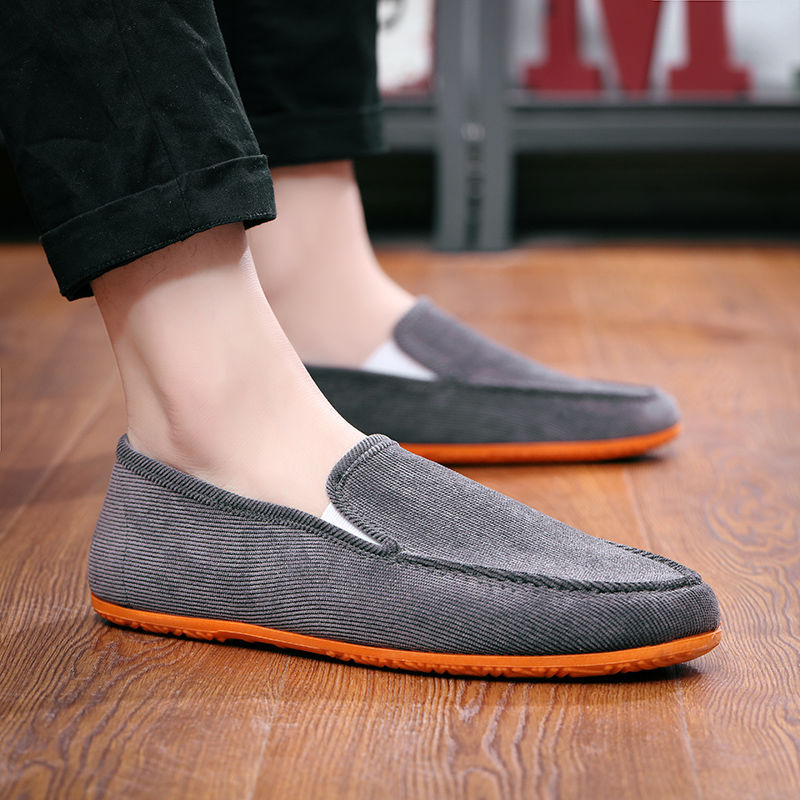Men's Cotton Canvas Casual Shoes – Lace-Up Trainers, Multiple Colours