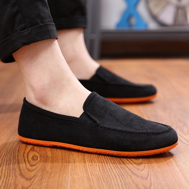 Men's Cotton Canvas Casual Shoes – Lace-Up Trainers, Multiple Colours
