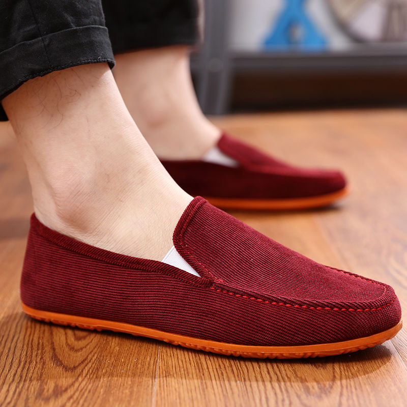 Men's Cotton Canvas Casual Shoes – Lace-Up Trainers, Multiple Colours