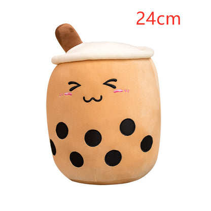 Boba Tea Plush Pillow Cushion - Soft Bubble Tea Stuffed Toy