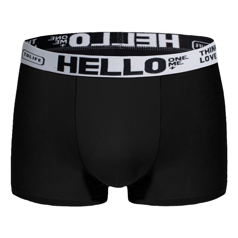 Men's Polyester Boxer Briefs 4-Pack – Breathable Mid-Waist Underwear