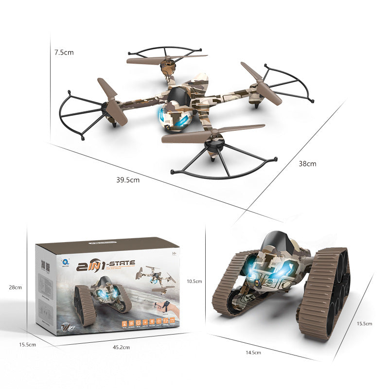 2-in-1 Deformable Tank & Drone RC Toy | WiFi Camera Option