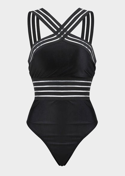 Women's High-Waist Leopard Print One-Piece Swimsuit | S–XL