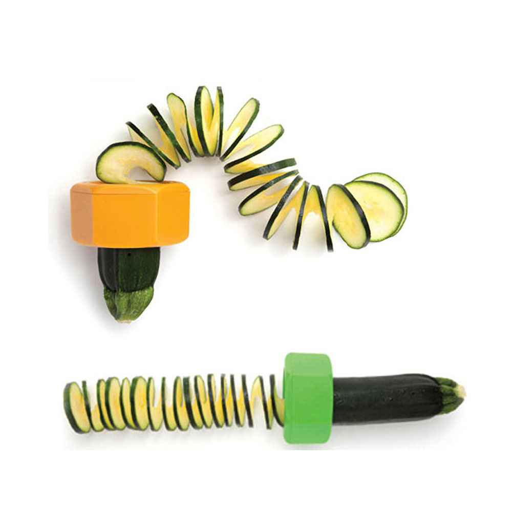 Spiral Vegetable Cutter & Slicer – Food-Grade ABS Kitchen Spiralizer Tool