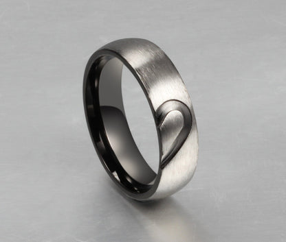 Unisex Titanium Steel Micro Diamond Love Ring – Couple Ring