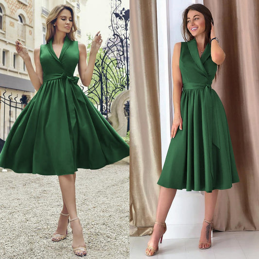 Women's Sleeveless Belted Midi Dress | Casual Everyday Dress in 4 Colours