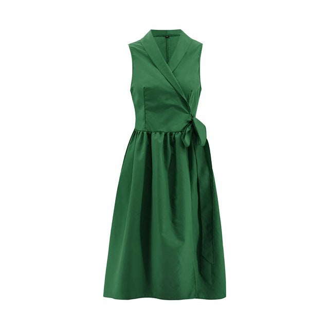 Women's Sleeveless Belted Midi Dress | Casual Everyday Dress in 4 Colours