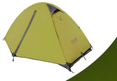 2-Person Ultralight Double-Layer Mountaineering Tent – 2,000-3,000mm Waterproof Aluminium Poles Green, Orange & Blue