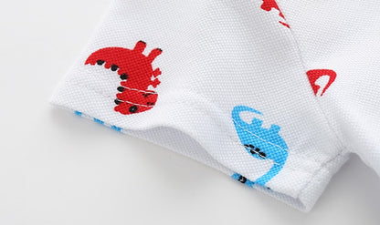 Boys Dinosaur Print Cotton T-Shirt | Kids Cartoon Tee