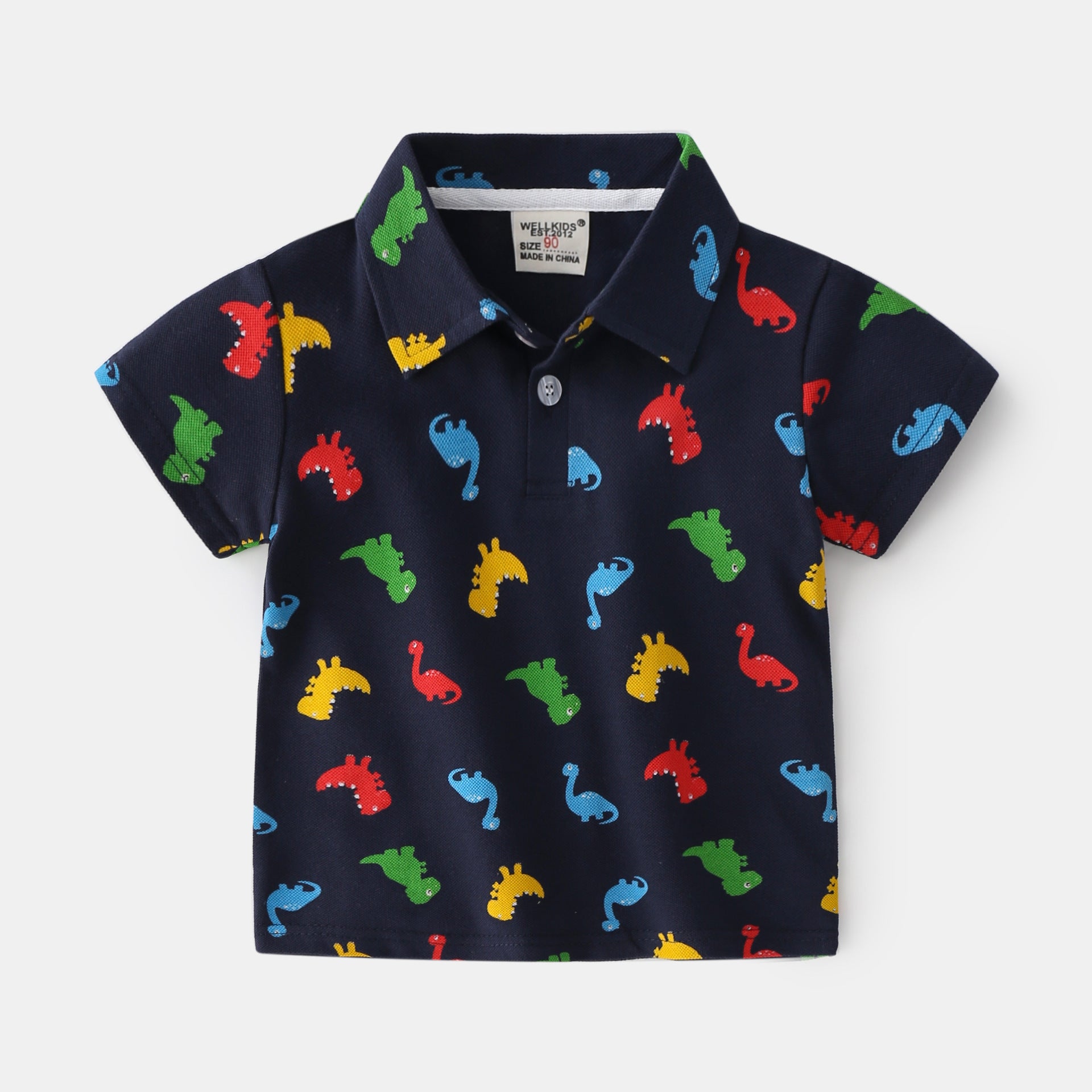 Boys Dinosaur Print Cotton T-Shirt | Kids Cartoon Tee