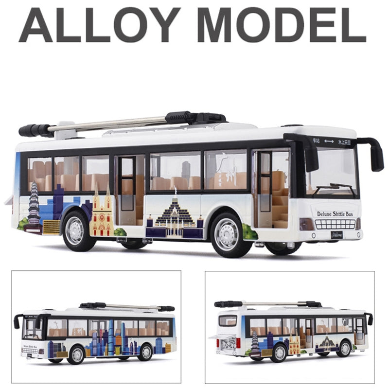 1:50 Scale Alloy Tram Bus Toy | Die-Cast Model