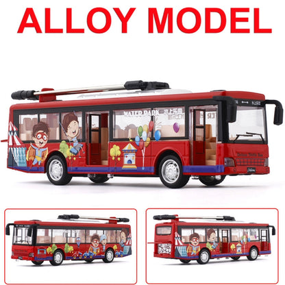1:50 Scale Alloy Tram Bus Toy | Die-Cast Model