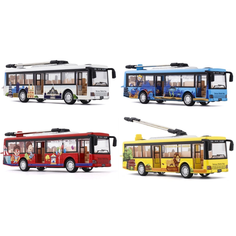 1:50 Scale Alloy Tram Bus Toy | Die-Cast Model