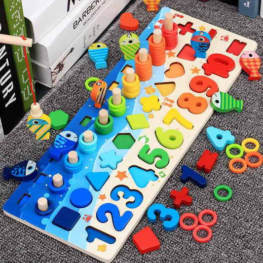 Children'S Toys, Puzzles, Puzzles, Baby Numbers, Early Education, Intellectual Development, Wooden 1 Toddler Boys