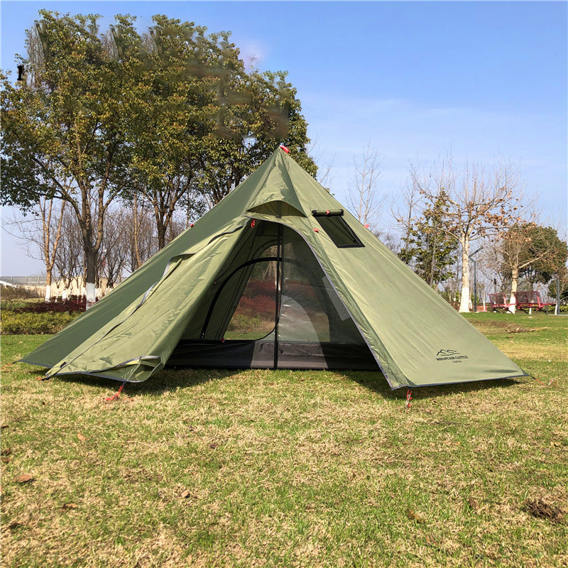 Ultralight Solo Camping Tent – Single-Layer Backpacking Shelter 3,000mm Waterproof Base Grey