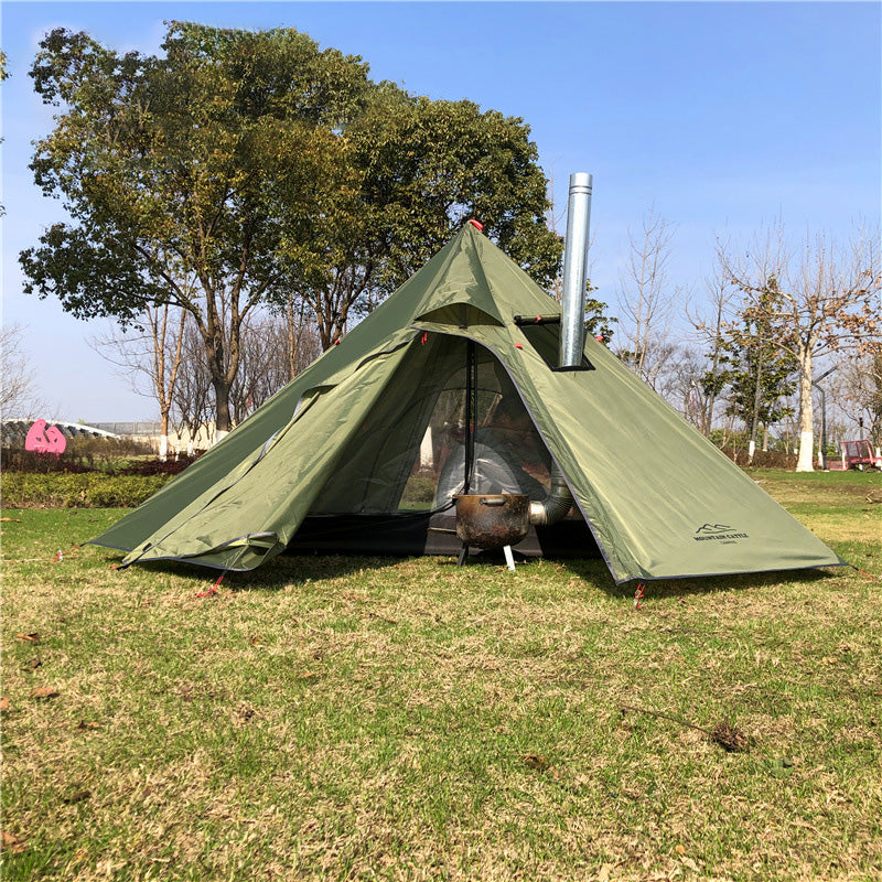 Ultralight Solo Camping Tent – Single-Layer Backpacking Shelter 3,000mm Waterproof Base Grey