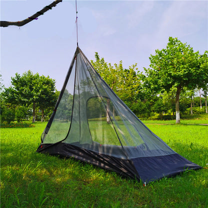 Ultralight Solo Camping Tent – Single-Layer Backpacking Shelter 3,000mm Waterproof Base Grey