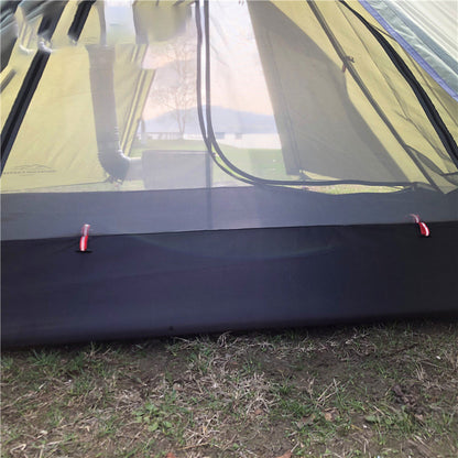 Ultralight Solo Camping Tent – Single-Layer Backpacking Shelter 3,000mm Waterproof Base Grey
