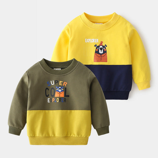 Children's Cartoon Cotton Sweatshirt | Boys Casual Pullover Top