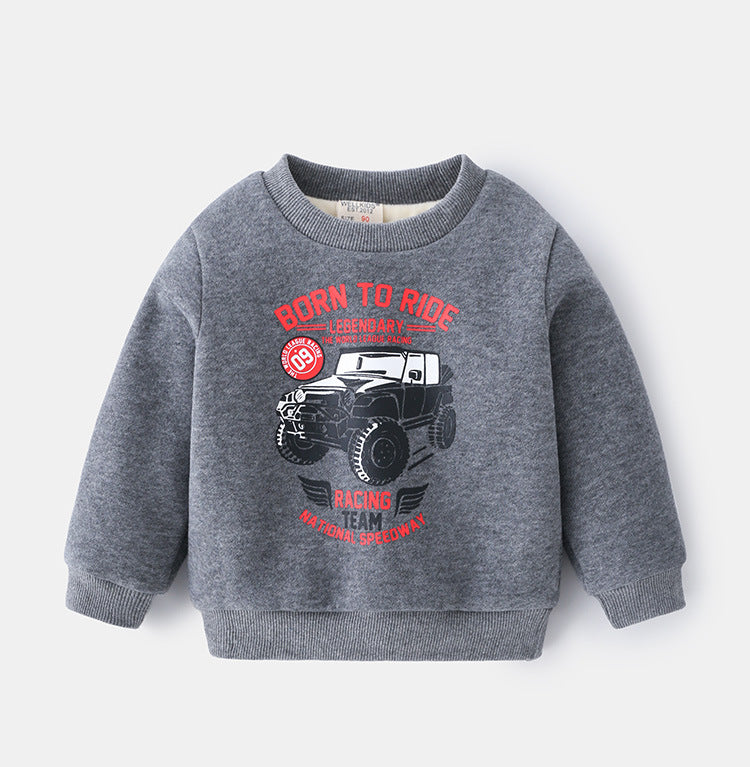 Children's Double-Layer Cartoon Pullover Overcoat | Kids Winter Coat