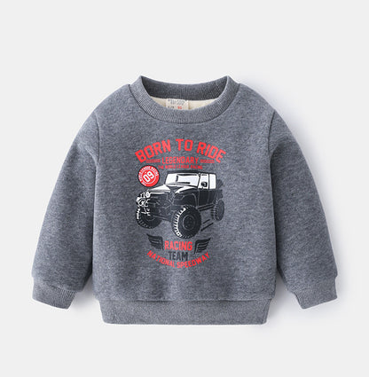 Children's Double-Layer Cartoon Pullover Overcoat | Kids Winter Coat