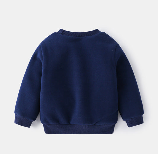 Children's Double-Layer Cartoon Pullover Overcoat | Kids Winter Coat
