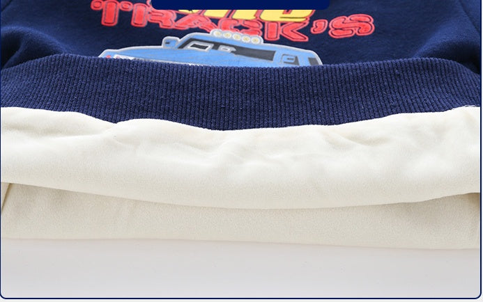 Children's Double-Layer Cartoon Pullover Overcoat | Kids Winter Coat