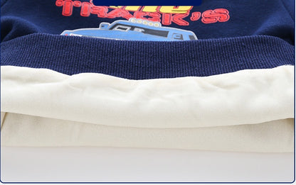 Children's Double-Layer Cartoon Pullover Overcoat | Kids Winter Coat