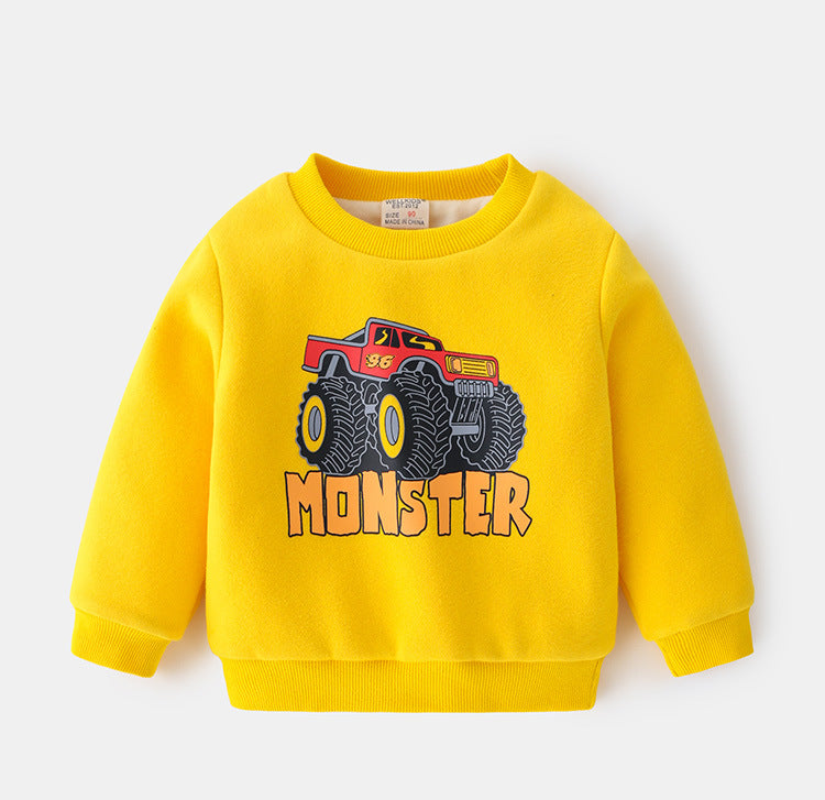 Children's Double-Layer Cartoon Pullover Overcoat | Kids Winter Coat