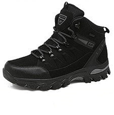 Unisex High-Top Hiking Shoes - Breathable Mesh Lace-Up Rubber Sole