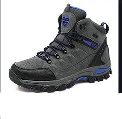 Unisex High-Top Hiking Shoes - Breathable Mesh Lace-Up Rubber Sole