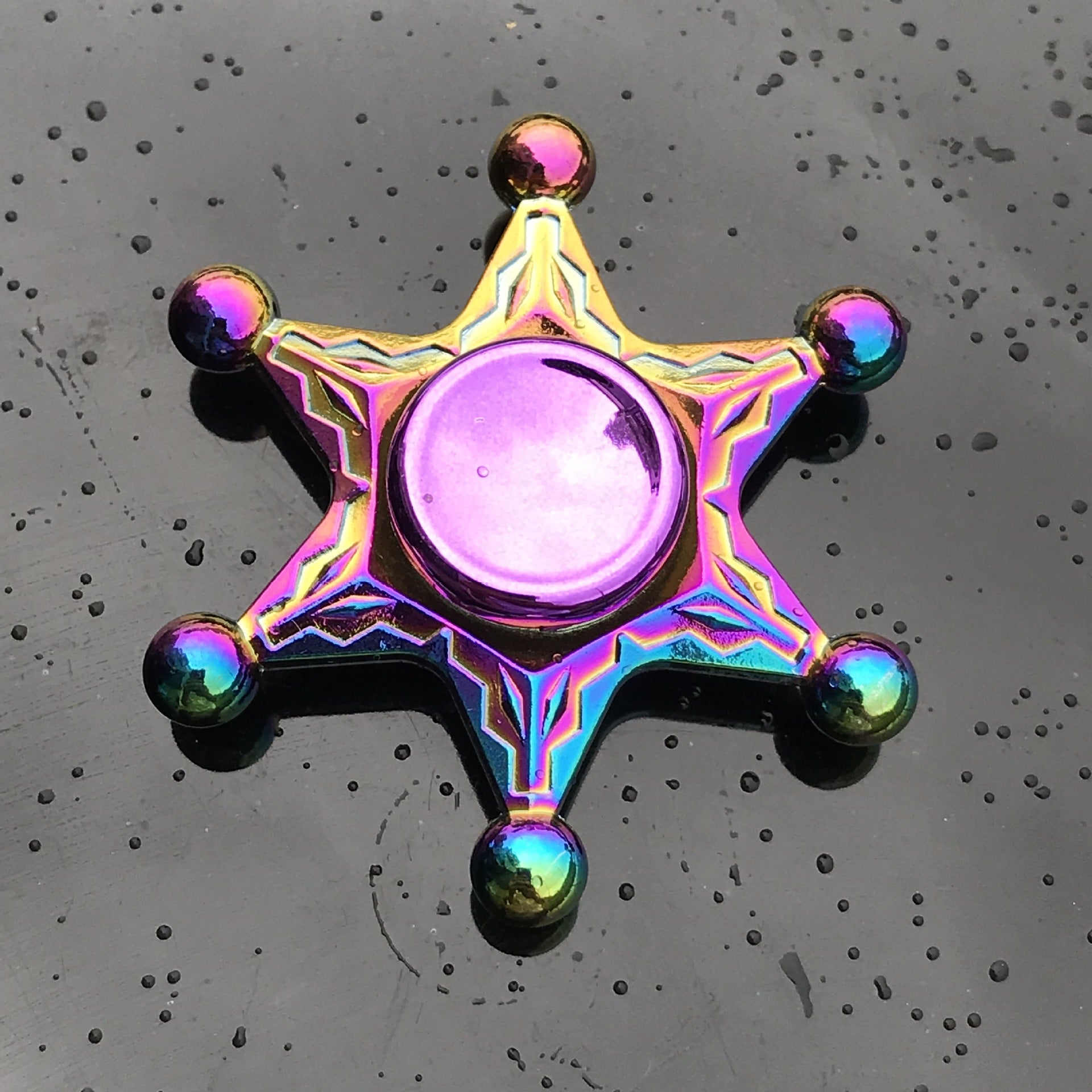Rainbow Alloy Finger Spinner Fidget Toy | 19 Shapes to Collect