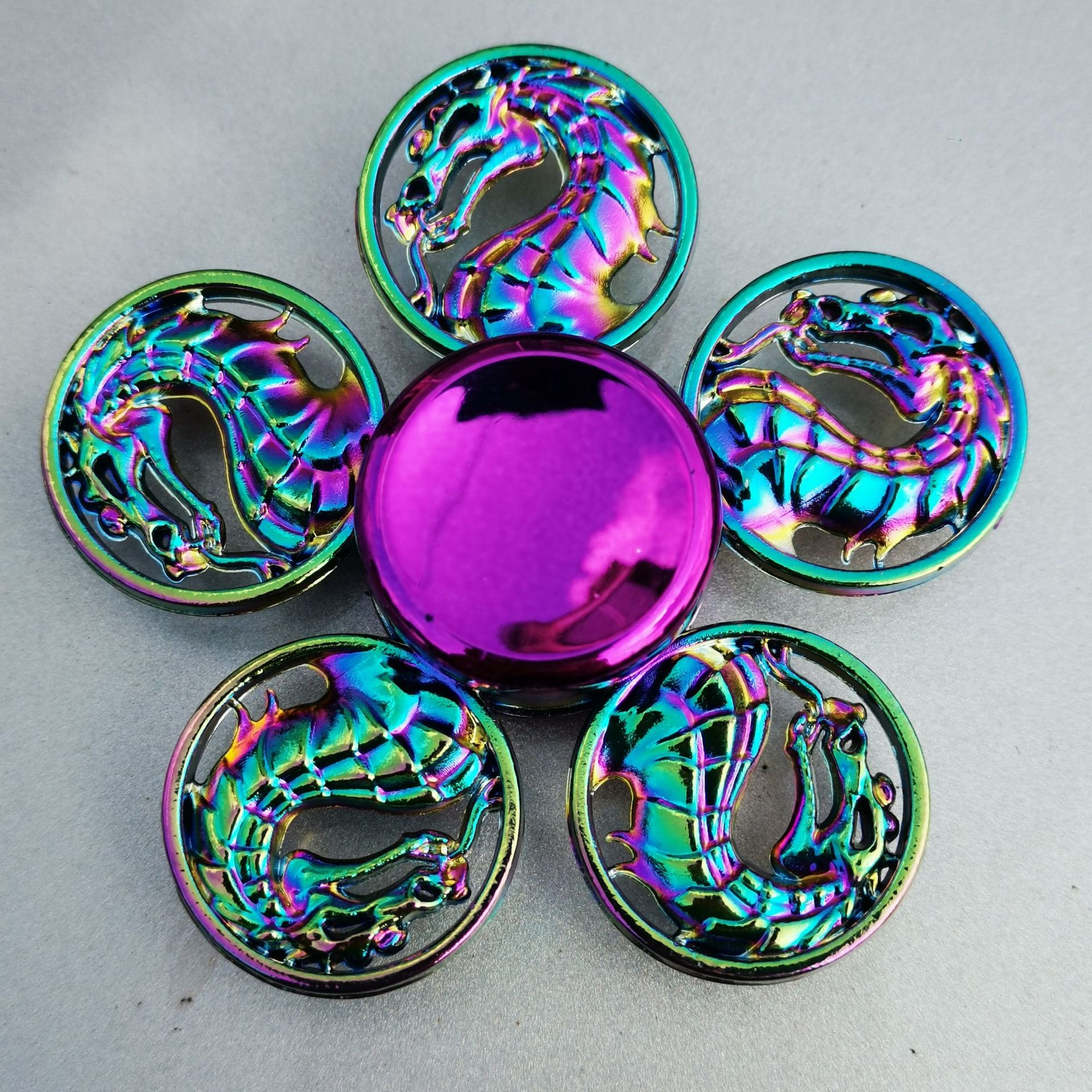 Rainbow Alloy Finger Spinner Fidget Toy | 19 Shapes to Collect