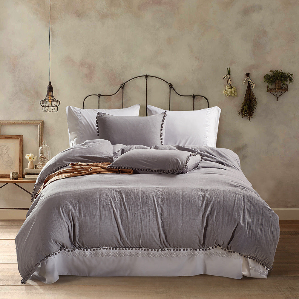 Brushed Polyester Duvet Cover Set – 3-Piece, 10 Colours, US Twin/Queen/King