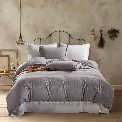 Brushed Polyester Duvet Cover Set – 3-Piece, 10 Colours, US Twin/Queen/King