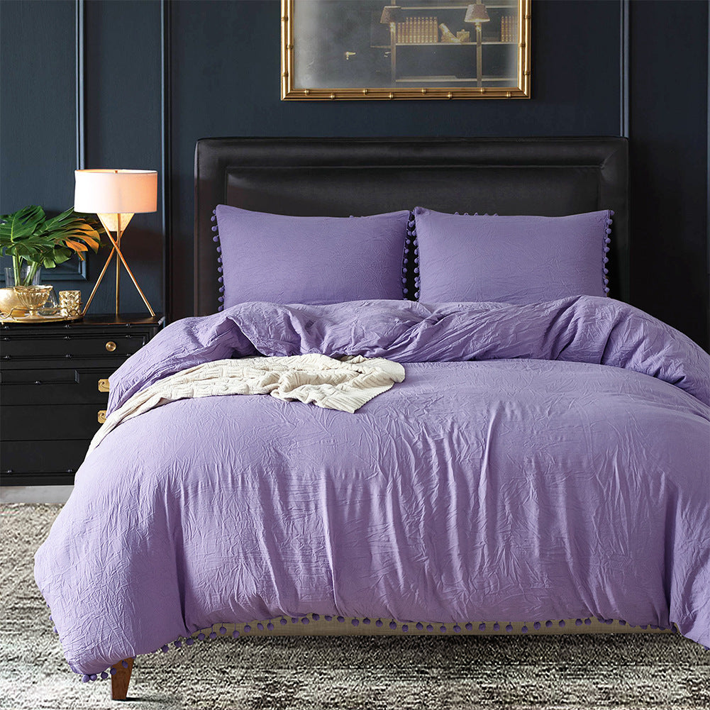 Brushed Polyester Duvet Cover Set – 3-Piece, 10 Colours, US Twin/Queen/King