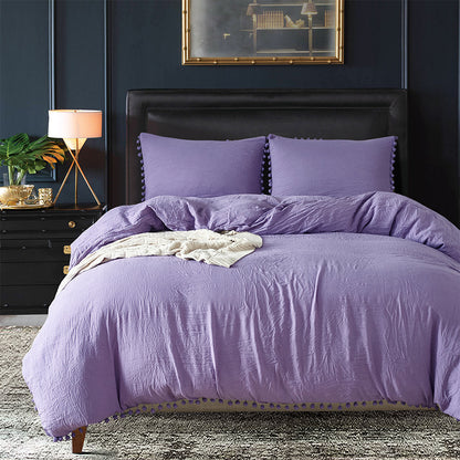 Brushed Polyester Duvet Cover Set – 3-Piece, 10 Colours, US Twin/Queen/King