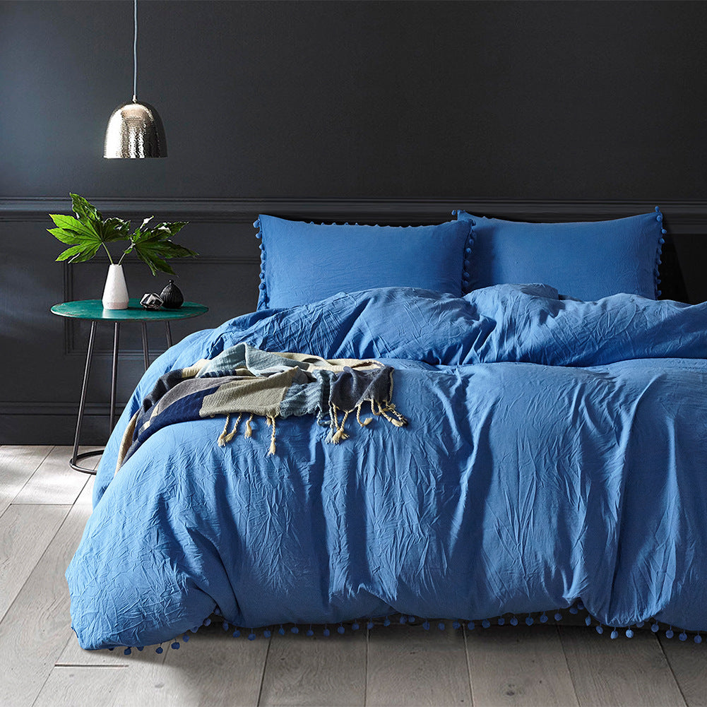 Brushed Polyester Duvet Cover Set – 3-Piece, 10 Colours, US Twin/Queen/King