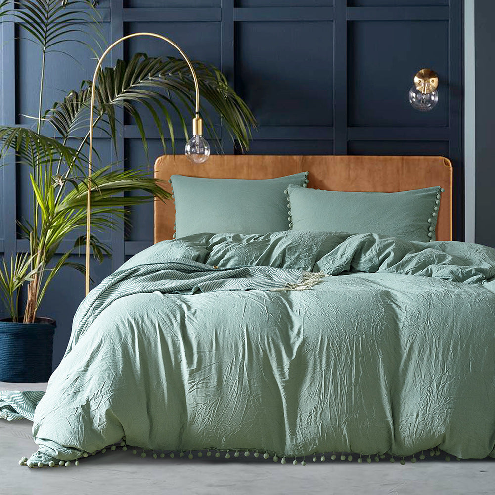 Brushed Polyester Duvet Cover Set – 3-Piece, 10 Colours, US Twin/Queen/King