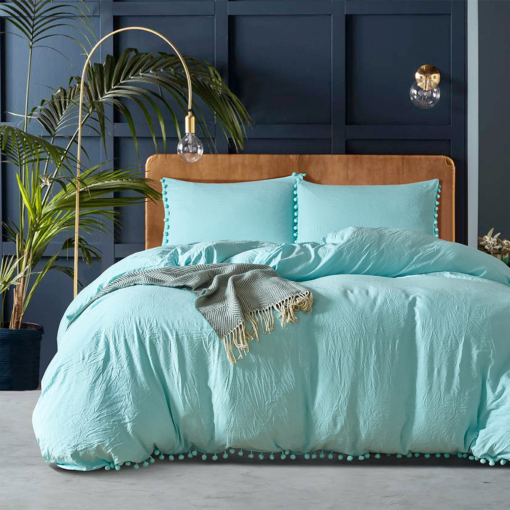Brushed Polyester Duvet Cover Set – 3-Piece, 10 Colours, US Twin/Queen/King