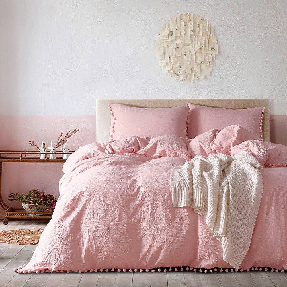Brushed Polyester Duvet Cover Set – 3-Piece, 10 Colours, US Twin/Queen/King